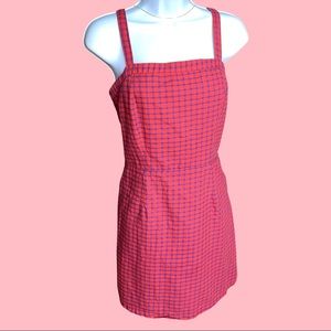 Glamorous Uk Red and Blue Picnic Dress